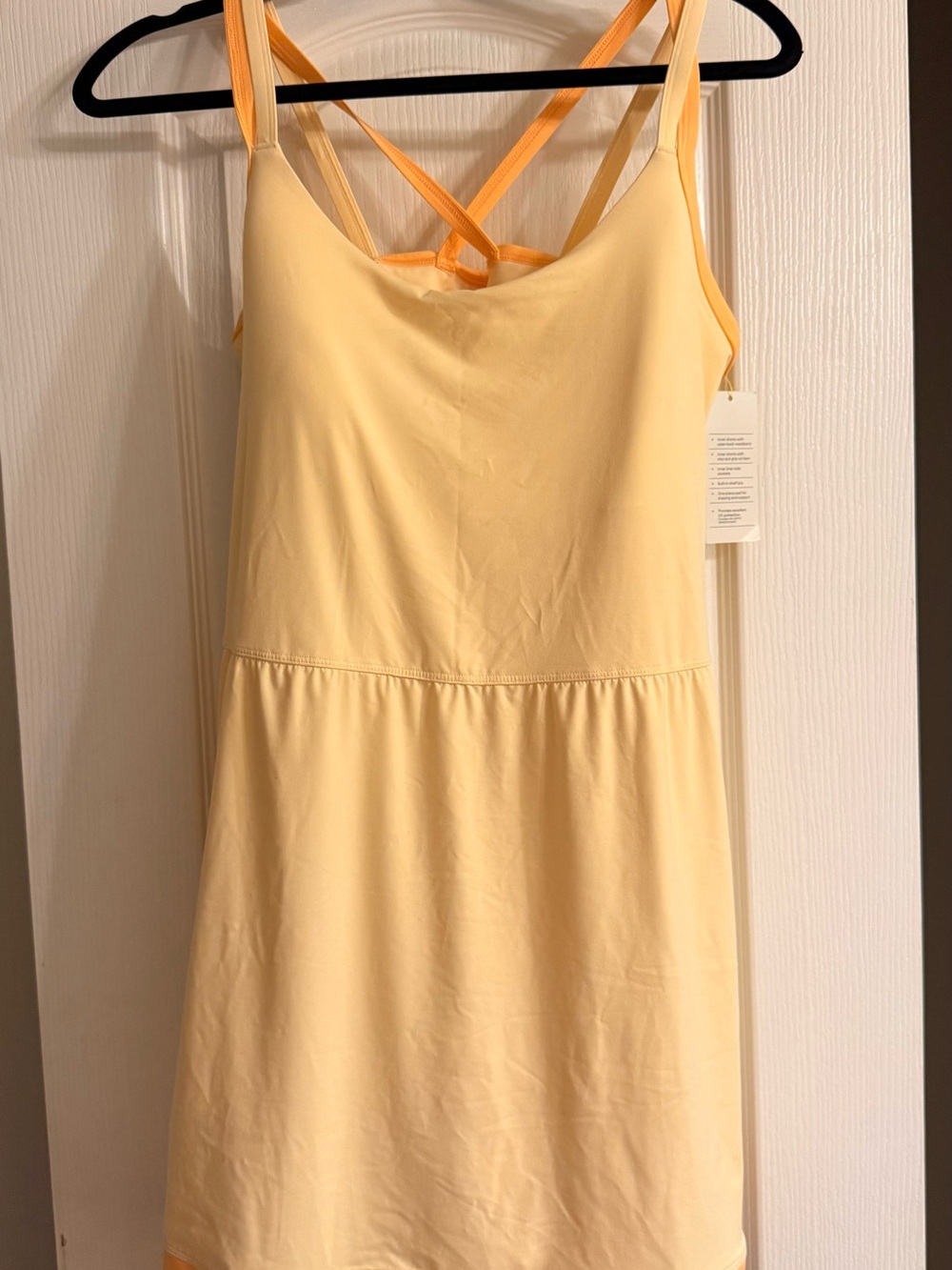 all in motion Pale Yellow Athletic Dress with Strappy Crossback